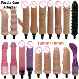 Massager Fia Massage Gun Head Adapter Accessori Hine Accessori vagina anale stimola il dildo vibratore Masturbatore femmina giocattoli sessuali per adulti