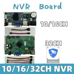 مسجل 10/16/32CH*4K H.265 H.264 NVR IVR Network DVR Digital Video Recorder Board IP Camera Max 16T Ovnif sata line p2p seeasy