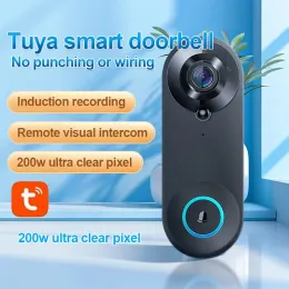 Doorbell Tuya Evi Kablosuz Wifi Visual Cat's Eye Doorbell Akıllı Ses İntercom Video Antitheft İzleme Kapı Zebri Kızılötesi