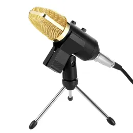Microphones MK F100TL WIRED Microphone USB Condenser Sound Recording Mic med Stand för att chatta sjunga Karaoke Laptop Skype
