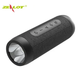 스피커 Zealot S22 Boombox Mini Alta Bluetoth 휴대용 FM 무선 스피커 LED+Power Library TF 카드 지원