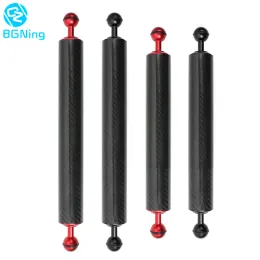 Monopods BGNing Carbon Fiber Float Extension Arm 1" Dual Ball Diving Camera Photography D40mm 12/14inch Light Underwater Buoyancy Tripod