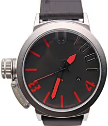 2019 case preta masculina esportes grandes barcos prateados de borracha preta de borracha mecânica Automática da mão esquerda U Designer Male Watches Wristwatches1116716