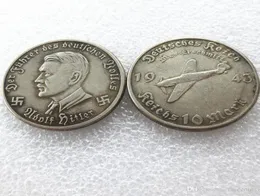 H06Germany Coins comemorativas de 1943 Coupas de cópias Ornamentos de artesanato de latão2266071