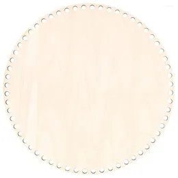 Stume da stoccaggio da 30 cm Basket in legno naturale con cerchio foro Base in legno in bianco per borse all'uncinetto a maglia fai -da -te artigianato