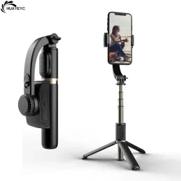 Monopoden neuer mobiler Handheld Gimbal Wireless Bluetooth Phone Stabilisator mit Fill Light Selfie Stick Stativ Stabilisator Smartphone