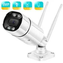 Cameras BESDER 5MP IPCamera Wifi Outdoor Ai ludzkie wykrywanie Audio kamera bezprzewodowa 1080P kolor HD widzenie nocne z wykorzystaniem