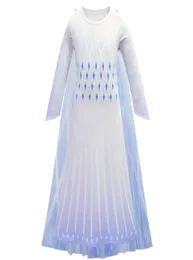 الأطفال Cosplay Princess Gull Girls Long Sleeve Tradient Color Mesh Dress Kids Kids Prom Comply Girls Snow Queen Party أداء زي 063024628