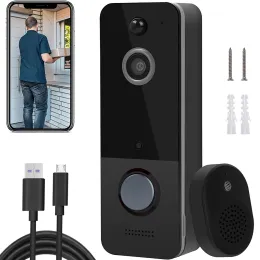 Doorbell New Ring Video Doorbell Wireless Doorbells Camera med ringklocka Motion Detection 720p HD Video Night Vision 2.4 GHz WiFi USB