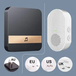 Campainha AC 110220V Smart Indoor Indoor Doorbell CHIME WILE sem fio Porta Bell US eu Reino