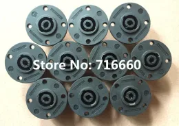 System high quality 40pcs/lot 4 pole chassis connector Round Type 4 Pin Female PanelMount Speaker Connector for hot selling