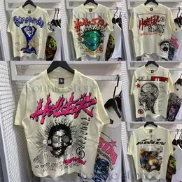 Дизайнерская футболка Hellstar Designer T Рубашки на улице граффити спортивные штаны мода мужская футболка одежда одежда мультипликационные графики панк -рок граффити граффити