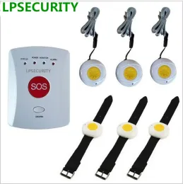 Kits LPSECURITY SOS Call Alarm Wireless GSM Alarm System Home Security Elderly Helper 1 TO 8 With Emergency Panic Buttons