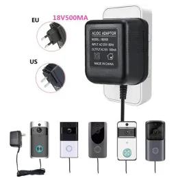 제어 18V AC 전원 어댑터 변환기 충전기 EU US 플러그 220V240V VOOR WIFI 스마트 비디오 디러블 카메라 비디오 인터콤 디버벨 링