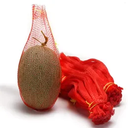 Storage Bags 100PCS Watermelon Net Bag Plastic Fruit Melon Nylon Hand With Drawstring Woven