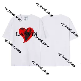 lanvine shirt Men Designer Shirt Lanvins Shorts Fashion Women's Beige Speckle Alphabet Print Trendy Trend Casual Loose Half Sleeve lanvis shirt lavines shirt 126