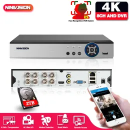 RECORDER HD 6IN1 8MP AHD DVR NVR XVR CCTV 8CH 1080P 4MP 5MP Hybrydowe bezpieczeństwo DVR DVR Kamera RS485 Kontrola koncentryczna P2P Cloud