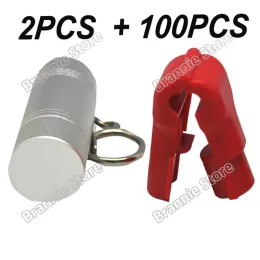 System 100pcs/lot EAS antitheft stop lock for retail display security hook stem peg stop lock+2pcs magnetic detacher key free shipping