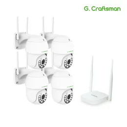 System Xmeye Wireless CCTV System Kits 4Ch 3MP PTZ Camera WiFi Mottagare Box CCTV Camera IP Security System Video Surveillance ICSEE