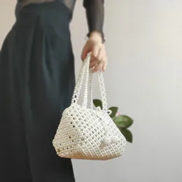 Evening Bags Designed Custom Fancy Beaded Hand-made Pearl Bucket-type Handbag