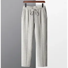 Pantaloni maschile in lana pura in lana elastica elastica cucitura medio cucitura slim fit boxer leep calda e alla moda