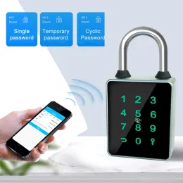 잠금 tuya ttlock 앱 스마트 블루에 츠 컴퓨터 자물쇠 방수 방수 생체 인식 도어 잠금 방수 하우스 수화물 보안 합금 잠금 장치