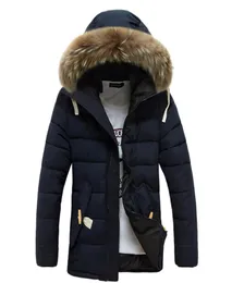 Fallnew 2016 남성 재킷과 코트 두꺼운 모피 칼라 겨울 코트 남자 트렌드 후드 파카 블루슨 Homme Hiver 패션 브랜드 3 Color5453395