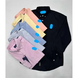 2024 Fashion S Polo Männer lässig Langarm Frühlings- und Herbst -Business -Baumwolle Oxford Non -Iron Slim Paul Formal Hemd High Leeve Pring Lim Hirt Gii668