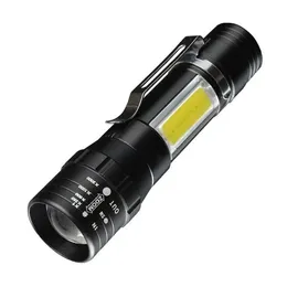 2024 High Power Rechargeable LED Flashlight Mini Zoom Torch Outdoor Camping Strong Lamp Lantern Waterproof Tactical Flashlight for Outdoor