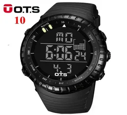 OTS MEN039S Uhr LED Sport Digital Uhr 50m wasserdichte Männer Top Marke Luxushunde Militärhandwerke Relogio Maskulino 2109873687