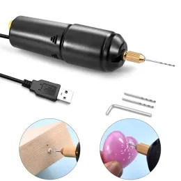 Narzędzia biżuterii Mini Electric Wiertło ręczne do biżuterii żywicy epoksydowej Pearl Making DIY Drewno narzędzia rzemieślnicze z kablem danych 5V USB