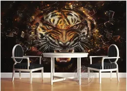3D tapet anpassade po väggmålning hand ritad oljemålning tiger brus bakgrund hem förbättring vardagsrum tapet för väggar 3 d5462087