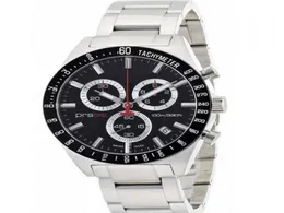 Yepyeni PRS516 Safir Cam ETA Kuvars Mens Kronograf Saatleri T0444172105100 T044 Beyaz Dial Follwatch ETA 211 OR1796404