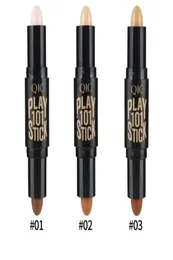 QIC Highlighter Contour Stick Barro de corretivo de cabeça dupla impermeabilizada com destaques de alcance estéreo Facial Blening Pen Makeup9851799