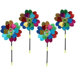 Gartendekorationen 4pcs 55 cm Regenbogennadelwäsche reflektierende farbenfrohe Party funkelnd für die Deokration