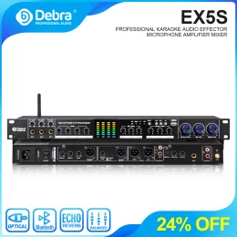 Equipment Debra EX5S Professional Prestage Audio Effector mit Reverb 5.0 Bluetooth Antihowling für Karaoke Bühnenparty