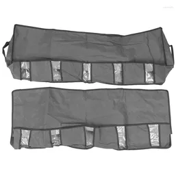 Сумки для хранения JFBL 2 Pack Underbed Sag Одежда прозрачное окно для одежды/одеяла