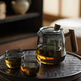 Tumbler 4pc tazza da tè cinese tazza piatta da 3,3 once di vetro