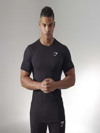 Neue Designer -Herren laufen Sport T -Shirt Fitnessfitness Bodybuilding dünner Druck T -Shirt männliche Jogging -Training Tee Tops Clothi2250994