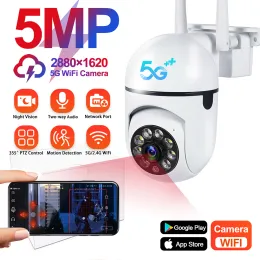 Kamery 5MP WiFi kamera IP Outdoor 4x Zoom 5G bezprzewodowy monitor ochrony bezpieczeństwa