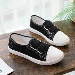 Casual Shoes Cresfimix Women Fashion White Slip On Work Female Canvas Street Lady Comfortable Spring Summer A2189