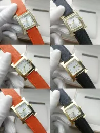 2024 regali di lussuoso stilista per donne da uomo h orologio al quarzo movimento in pelle di alta qualità da donna orologi da polso da donna Montre de luxe per donne con scatola