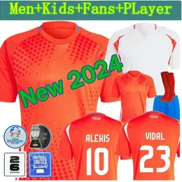 Şili 2024 Futbol Formaları Alexis Vidal Çocuk Kiti Milli Takım Futbol Gömlek Kırmızı Uzak Beyaz Tam Set Erkekler Camiseta 24 25 Copa America Zamorano Isla Üniforma