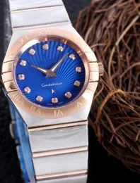 U1 Высококачественные женские женщины роскошные кварцевые часы 28 мм маленькие дизайнерские серии Constellation Series Rose Gold MotherOfPearl Case9986396