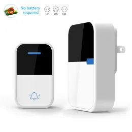 DOORBELL ZUIDID OUTDOOR WIRELESS DOORBELL防水速度ジングルベル不要バッテリーアクリルボタンチャイムリングドアベル