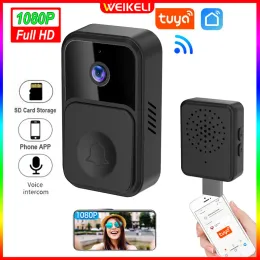 Doorbells WiFi Video Kapı Zili V9 Akıllı Ev Kablosuz Telefon Kapı Zili Kablosuz Güvenlik İntercom HD IR Night Görme Video Kapı Zili