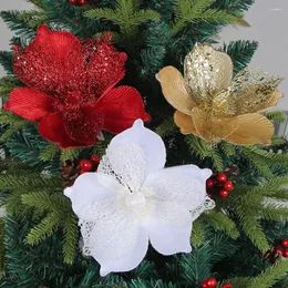 Kwiaty dekoracyjne 3PCS 26 cm sztuczne świąteczne ozdoby z drzewa Bożego