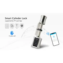 Zablokuj 2022 Nowy TTLOCK Bluetooth Smart Cylinder Blokada Wi -Fi Bezprzewodowa elektroniczna elektroniczna cyfrowa aplikacja