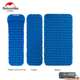 Gear Naturehike Single/double Air Mat Camping Tent Sleeping Pad Ultralight Iatable Mat Hiking Moistureproof Cushion with Air Bag