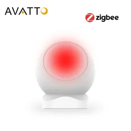 Detector AVATTO Tuya Zigbee PIR Motion Sensor, Smart Home Infrared Passive Detector, Security Burglar Alarm Sensor with Tuya Gateway Hub